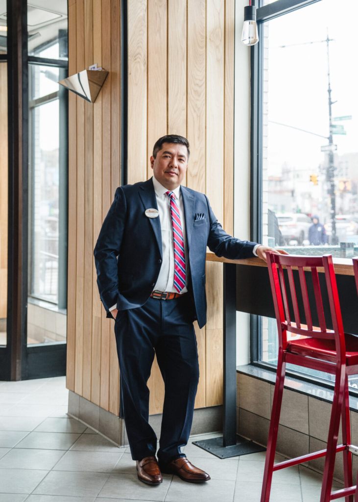 Operator Roberto Ruiz Gonzalez in his restaurant in New York.