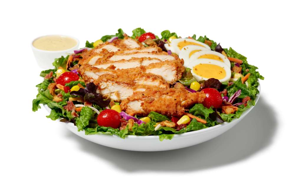 Cobb salad with dressing