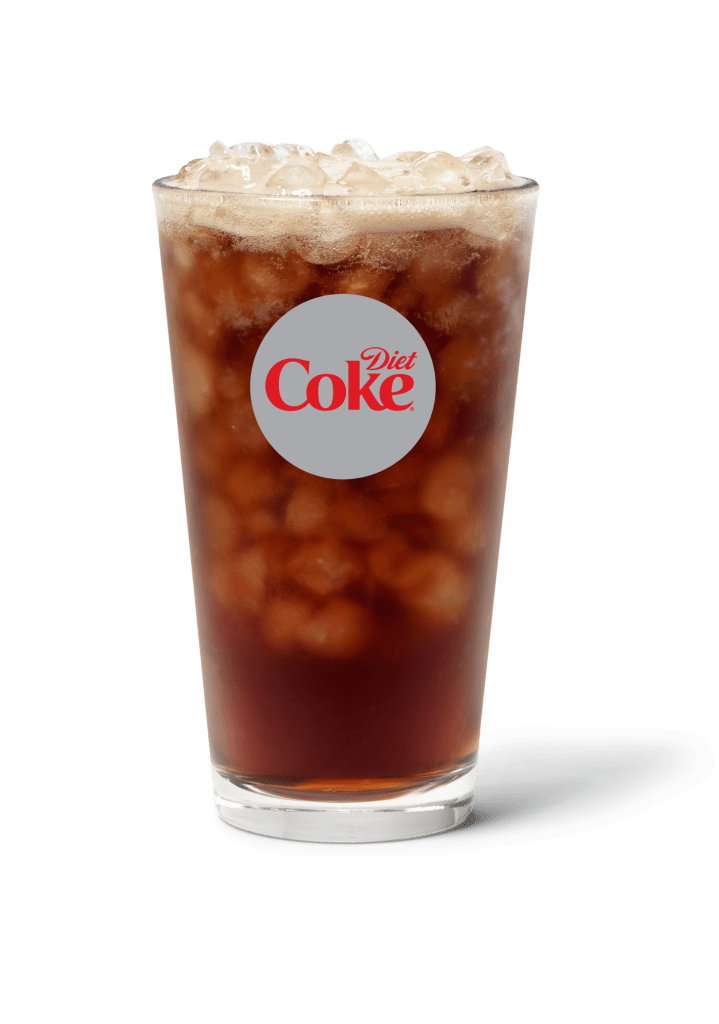 Glass of Diet Coke with ice