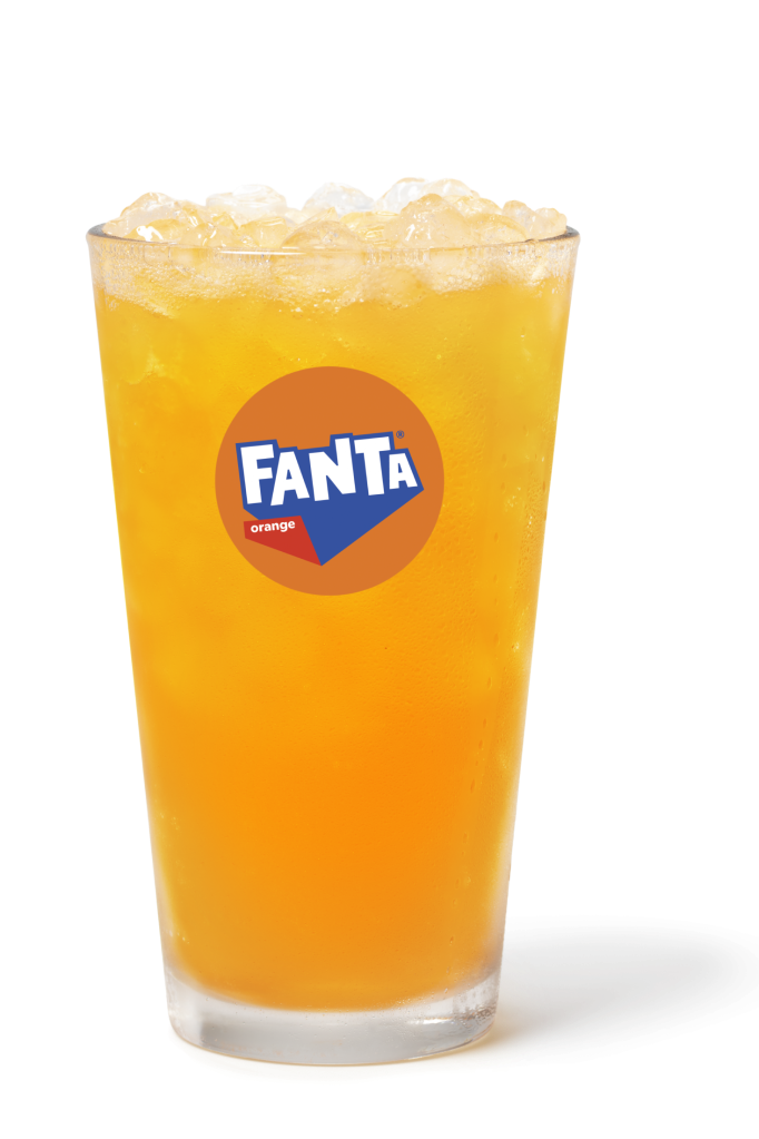 Glass of Fanta with ice